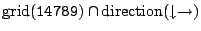 $\displaystyle \mathrm{grid}(\mathtt{14789}) \cap\mathrm{direction}(\downarrow\rightarrow)$